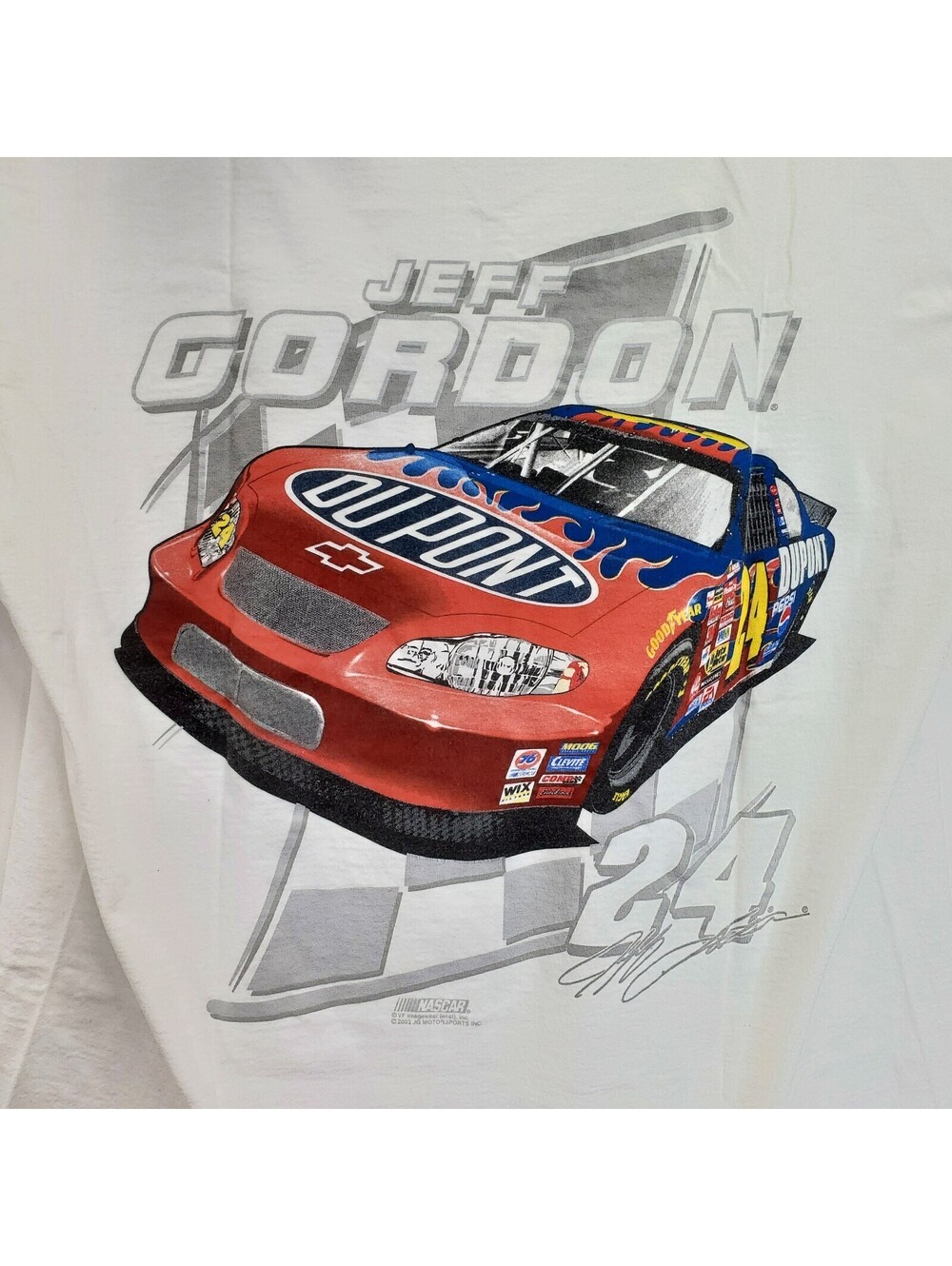 Y2K Jeff Gordon NASCAR HUGE BACK HIT RACING SHIRT SZ L CHASE AUCTHENTICS